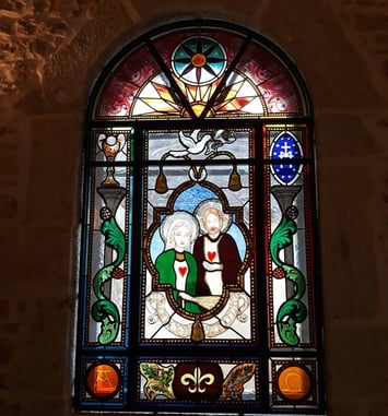 Démonstration : créations de vitraux d'art sacré