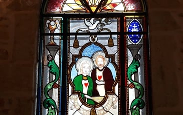 Démonstration : créations de vitraux d'art sacré