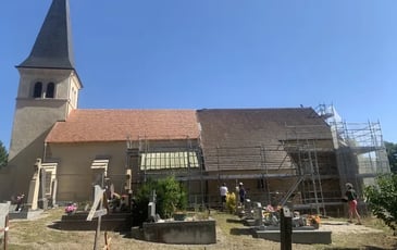 Chantier de l'église Saint-Etienne de Châtel